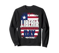 Happy Liberia Independence Day | Drapeau Libérien Vieilli Sweatshirt