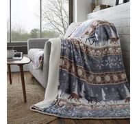 Happy Linen Company Nordic Scandi Hygge Winter Warm Taupe Naturel Extra Large XXL Fausse Fourrure Sherpa Polaire Jeté