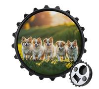 Happy Little Dog Décapsuleur magnétique, outil de cuisine peu encombrant, décapsuleur amusant et aimant de réfrigérateur pour camping, voyage, camping Noir