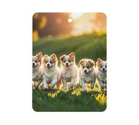 Happy Little Dog Désodorisant de voiture à suspendre, tablettes d'aromathérapie parfumées longue durée, cartes parfumées carrées pour véhicules, chambre à coucher, armoire - Style gris