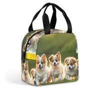 Happy Little Dog Sac à déjeuner pour homme et femme, sac fourre-tout isotherme portable avec poignée, étanche, réutilisable, pour le travail, le pique-nique, les voyages