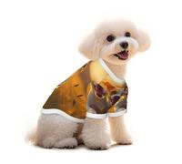 Happy Little Dog1 T-shirt pour chien, chiot et animal de compagnie, débardeur élastique, pour chiens et chats, mignon, respirant, doux, L