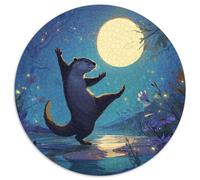 Happy Loutres Dance Under The Full Moon 1000pcs (67.5x67.5cm) Puzzle pour Adultes -,Jouet De DIY