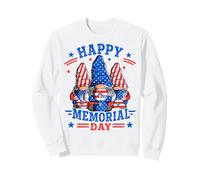 Happy Memorial Day - Nains de Jardin - Drapeau américain Patriotique Sweatshirt
