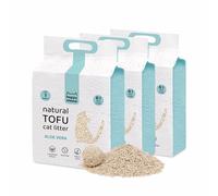 Happy Meow Litière de Tofu pour Chats (18L/7,5 kg) Naturel et biodégradable - Agglomérant instantané, Faible en poussière, contrôle des odeurs, Ultra Absorbant, jetable dans Les Toilettes - Aloe Vera