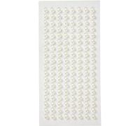 Happy Moments Demi perles autocollantes diamètre 5mm 144 pièces blanches Blanc G