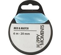 Happy Moments ruban de satin 20 mm 6 m bleu