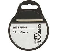 Happy Moments Ruban de satin 3 mm x 15 m blanc cassé Blanc G