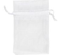 Happy Moments sacs organza 10 x 7 cm textile blanc 10 pièces Wit G