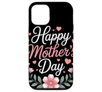 Happy Mother's Day Floral Cœurs Couronne Fleurie Maman Coque pour iPhone 12/12 Pro