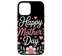 Happy Mother's Day Floral Cœurs Couronne Fleurie Maman Coque pour iPhone 12 Mini