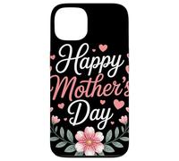 Happy Mother's Day Floral Cœurs Couronne Fleurie Maman Coque pour iPhone 13