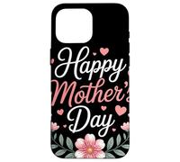 Happy Mother's Day Floral Cœurs Couronne Fleurie Maman Coque pour iPhone 16 Pro Max