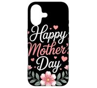Happy Mother's Day Floral Cœurs Couronne Fleurie Maman Coque pour iPhone 17