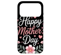 Happy Mother's Day Floral Cœurs Couronne Fleurie Maman Coque pour iPhone 17 Pro