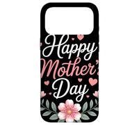 Happy Mother's Day Floral Cœurs Couronne Fleurie Maman Coque pour iPhone 17 Pro Max