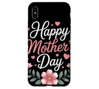 Happy Mother's Day Floral Cœurs Couronne Fleurie Maman Coque pour iPhone XS Max