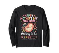 Happy Mother's Day from Inside Mommy Mom to Be Loading 3 Manche Longue