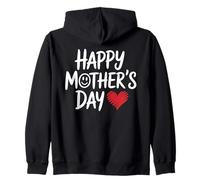 Happy Mother's Day Lettering avec Cœur Cadeau Fête des Mères Sweat à Capuche