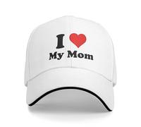 Happy Mothers Day Sun Baseball Cap I Love My Mom Summer Casual Trucker Hat for Unisex Men Outdoor Sports Snapback Cap