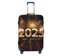 Happy New Year 2025 B Housses de bagages de voyage élastiques pour bagages de 18 à 32 pouces, Noir, G