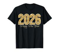 Happy New Year 2026 Gold Party Eve Family Christmas T-Shirt