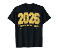 Happy New Year 2026 Gold Party Eve Family Christmas T-Shirt