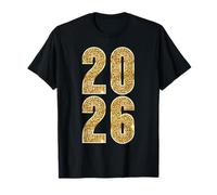 Happy New Year 2026 Gold Party Eve Family Christmas T-Shirt