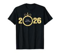 Happy New Year 2026 Gold Party Eve Family Christmas T-Shirt
