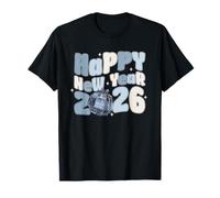 Happy New Year 2026 Patchwork Disco Ball Strat Look Tendance T-Shirt