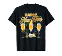 Happy New Year 2026 Verre à Champagne Feux d'artifice Nouvel an T-Shirt