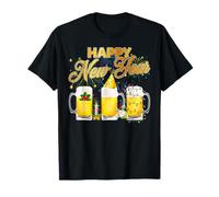 Happy New Year 2026 Verres de Feux d'artifice à bière Réveillon du Nouvel an T-Shirt
