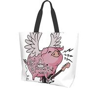Happy New Year Christmas Funny Santa Claus Tote Bag Large Casual Women Shoulder Handbags Réutilisable Grocery Bags for Work Shopping Travel Beach