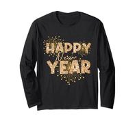 Happy New Year Fireworks 2025 Nouvel an Eve Party Hello 2025 Manche Longue