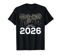 Happy New Year Party 2026 Fireworks Family Matching Outfit T-Shirt
