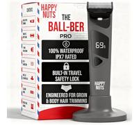 HAPPY NUTS The Ballber Pro Tondeuse électrique pour le corps pour homme - Kit de soins du corps pour les particuliers - Rasoir étanche IPX7 pour les endroits difficiles d'accès (Ballber Pro)