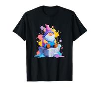 Happy Paint Splash Nain Assis Fantasy T-Shirt