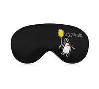 Happy Penguin Sleep Eye Mask Soft Eye Covers Blocking Lights Bandeau avec sangle réglable pour la sieste de voyage