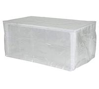 Happy People 79292 Housse de protection pour table de jardin rectangulaire, transparent