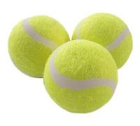 Happy People balles de tennis 6 cm jaune 3 pièces Jaune