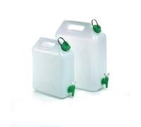 Happy People- Bidon à Eau en Plastique 20 l avec Robinet d'écoulement 78328, Blanc, ca. 44x39x16 cm