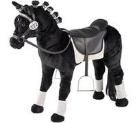 Happy People Cheval de dressage avec son noir 81x50 cm Blanc G