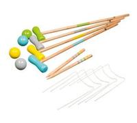 Happy People jeu de croquet en bois 75 cm 20 pièces Multicolore