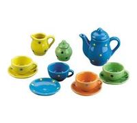 Happy People Service à thé en porcelaine 13 pièces Multicolore G