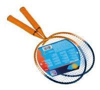 Happy People set de badminton 45 cm gris/orange 4 pièces