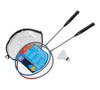 Happy People set de badminton 65 cm gris/orange 4 pièces Gris