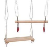 Happy People set gymnastique/balançoire bois brun clair 40 cm Marron G