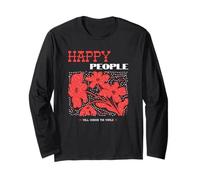 Happy People Will Change The World Positive Déclaration Manche Longue