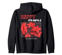 Happy People Will Change The World Positive Déclaration Sweat à Capuche