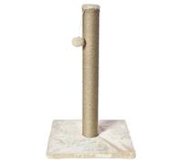 Happy Pet Arbre à Chat en Tissu Doux Beige avec Corde en sisal et Balle Amusante attachée avec Une Corde Extensible - Structure d'activités Multiples pour Animaux de Compagnie